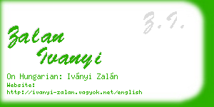 zalan ivanyi business card